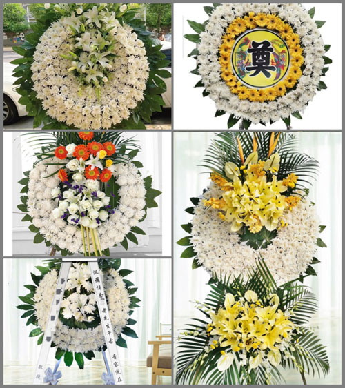 广东梅州市五华县河东镇宝瑞村花圈速递